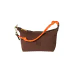 Miu Miu Gabardine Pouch Cocoa Brown Orange