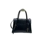 Miu Miu Solitaire Leather Tote Bag Black