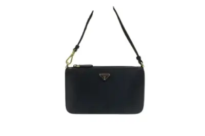 Prada Re Nylon Pouch Leather Handle Bag