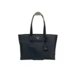 Prada Large Re Edition 1978 Tote Bag Black Re Nylon Saffiano Leather