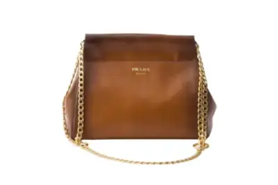 Prada Cognac Enchaîné Medium Leather Bag