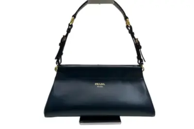 Prada Enchaîné Shoulder Bag Leather Black