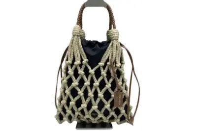 Prada Knotted Cord Tote Bag Black
