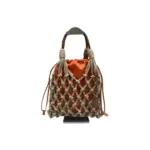 Prada Knotted Cord Tote Bag Orange