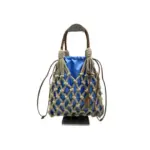 Prada Knotted Cord Tote Bag Blue