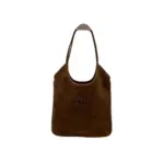 Miu Miu Ivy Suede Bag Dark Brown