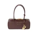 Miu Miu Beau Leather Bag Briarwood