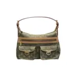 LV Monogram Denim Baggy PM Olive Green