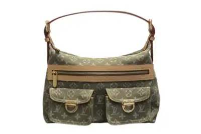 LV Monogram Denim Baggy PM Olive Green