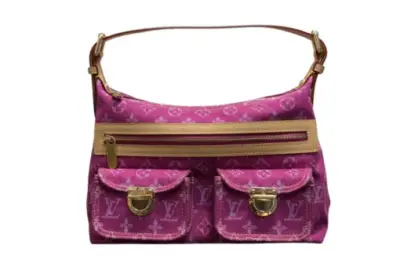 LV Monogram Denim Baggy PM Pink