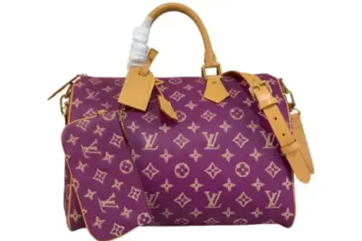 LV Speedy P9 Bandoulière 40 Bag Amethyst Purple Calf Leather