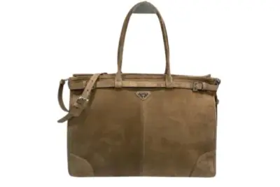 Prada Bonnie Large Suede Tote Bag Brown Color