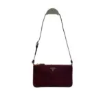 Prada Re Nylon Pouch Burgundy