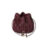 Prada Matelassé nappa leather pouch Burgundy