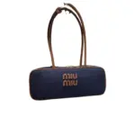 Miu Miu Beau Denim Bag Blue Brandy