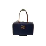 Miu Miu Beau Denim Blue Top Handle Bag