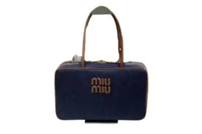 Miu Miu Beau Denim Blue Top Handle Bag