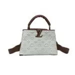 LV Capucines Handbag Taurillon Leather White