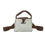 LV Capucines Mini Handbag Taurillon Leather White