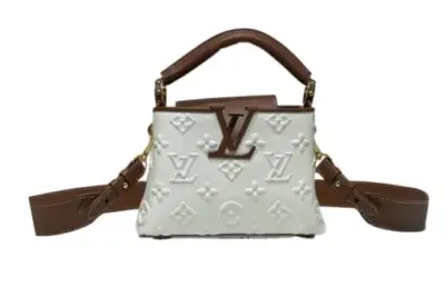 LV Capucines Mini Handbag Taurillon Leather White