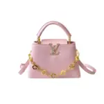 LV Capucines BB Handbag Pink Taurillon Leather