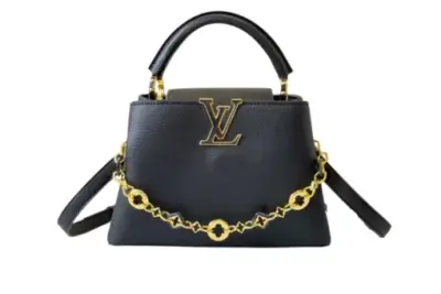 LV Mini Capucines BB Handbag All Black Taurillon Leather