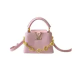 LV Mini Capucines BB Handbag Pink Taurillon Leather