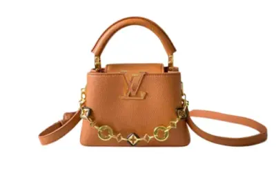 LV Mini Capucines BB Handbag Orange Taurillon Leather
