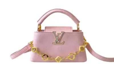 LV Capucines Mini Handbag Pink Taurillon Leather