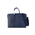 LV Takeoff Briefcase Blue Aerogram Leather Bag