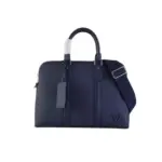 LV Takeoff Briefcase Blue Aerogram Leather Bag Mini