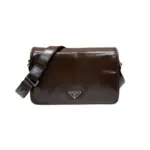 Prada Leather Shoulder Bag Brown