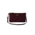 Prada Re Nylon Pouch Burgundy Bag