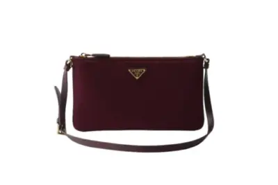 Prada Re Nylon Pouch Burgundy Bag