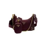 Prada Re Edition 2005 Shoulder Bag Burgundy