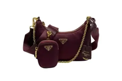 Prada Re Edition 2005 Shoulder Bag Burgundy