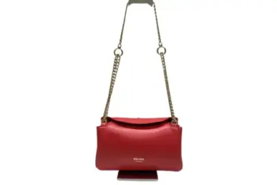 Prada Tumulte Small Nappa Leather Bag Red
