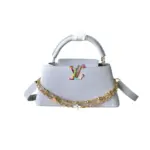 LV x TM Capucines East West Mini Handbag Blue Taurillon Leather