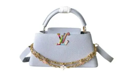 LV x TM Capucines East West Mini Handbag Blue Taurillon Leather