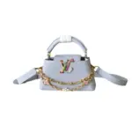 LV x TM Capucines East West Small Handbag Blue Taurillon Leather