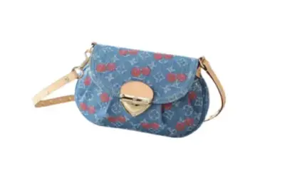 LV x Takashi Murakami Cherry Sunset Monogram Denim Small Bag