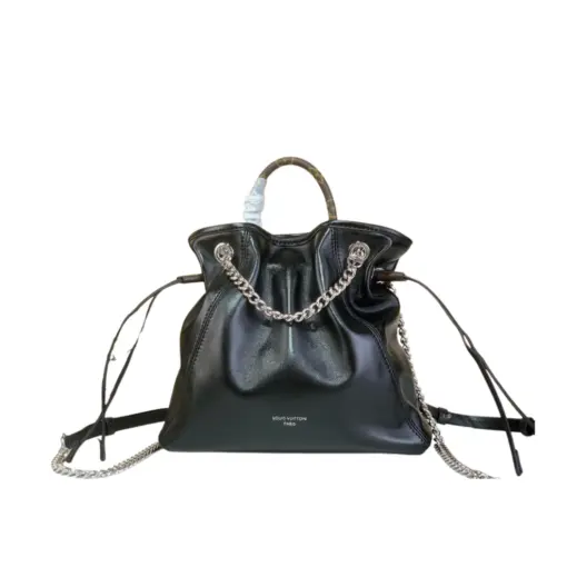 LV Off Duty Vibe MM Mini Bag Black Lamb Leather