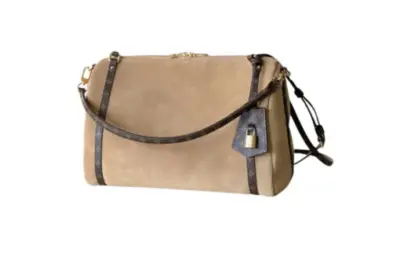 LV Express MM Bag Suede Calfskin Beige