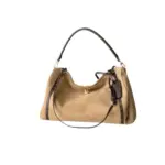 LV Express MM Bag Hazelnut Suede Calfskin Leather