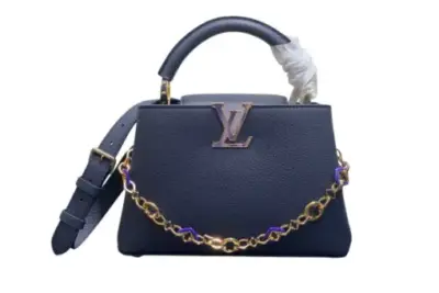 LV Capucines MM Bag Navy Blue