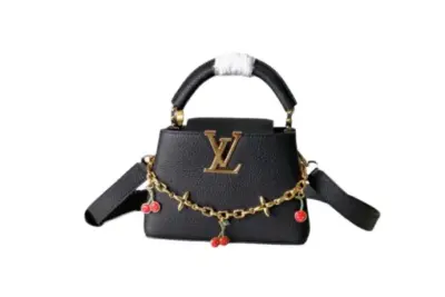 LV x TM Capucines MM Mini Bag Black