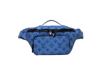 LV Rush Bumbag Blue Monogram Shadow Embossed calf Leather