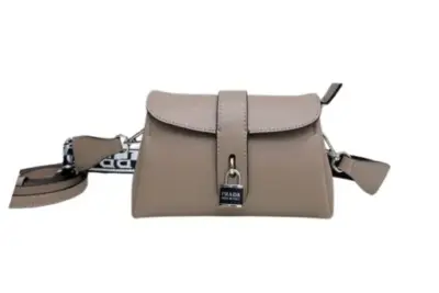 Prada Crossbody Bag Leather Taupe
