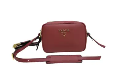 Prada Vitello Phenix Camera Bag Burgundy