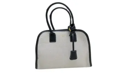 Prada Medium Leather Tote Bag Light Beige